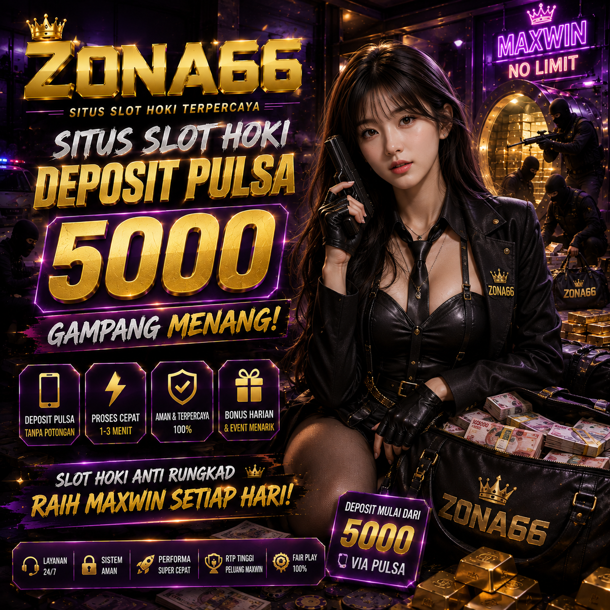 ZONA66 > Situs Slot Hoki Deposit Pulsa 5000 Gampang Menang